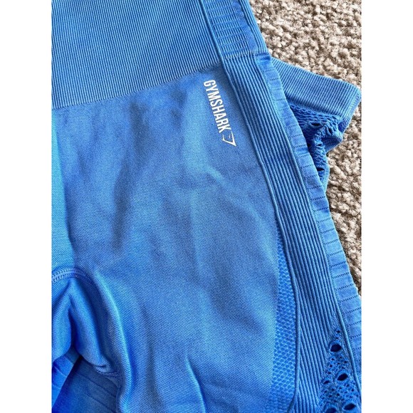 Gymshark Energy Seamless Cropped Leggings Blue Size Medium - Picture 4 of 7